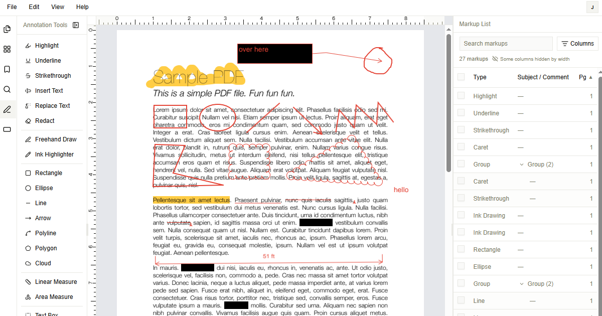 Flattening annotations in DraftPDF