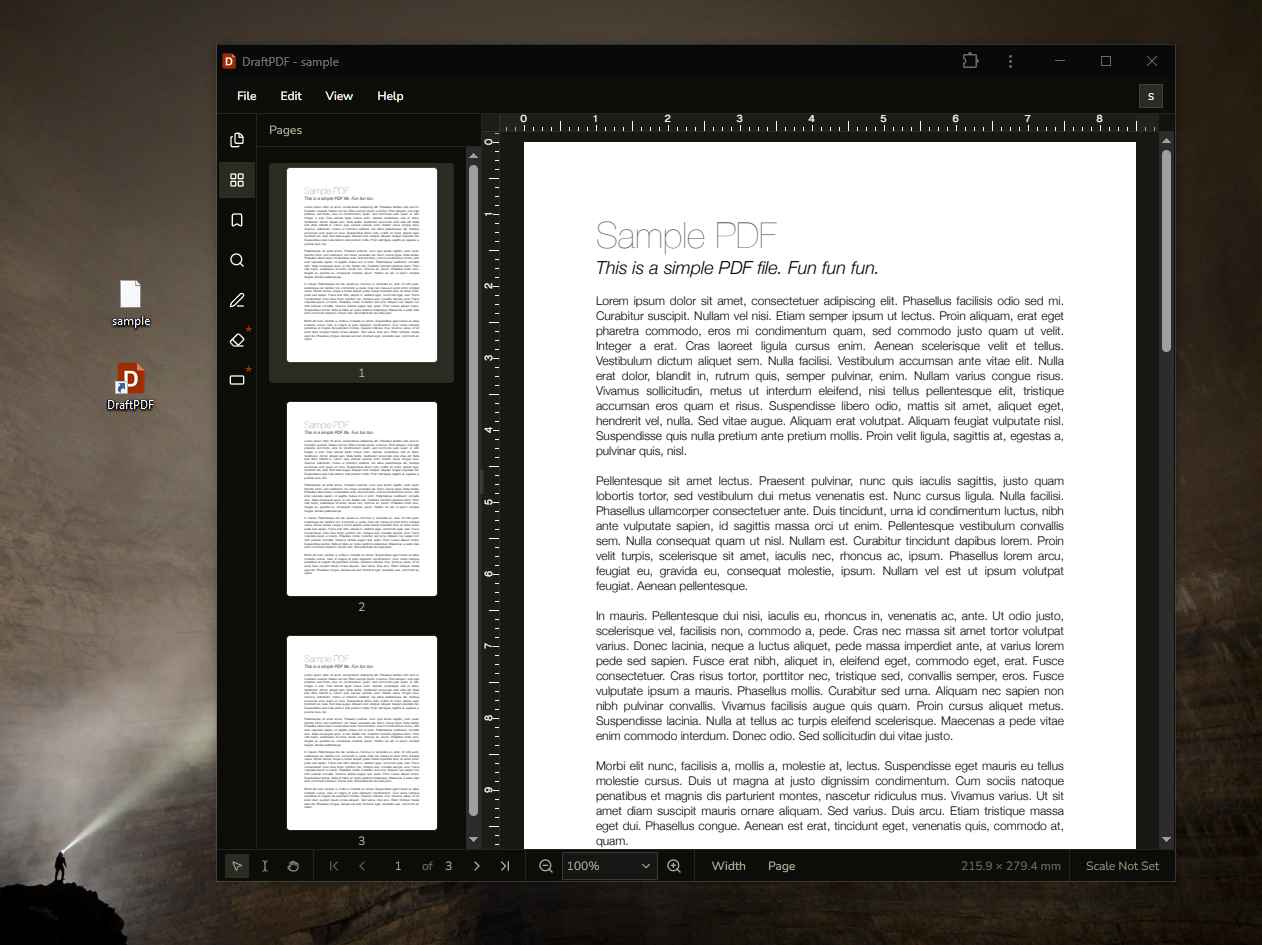DraftPDF installed as a desktop app